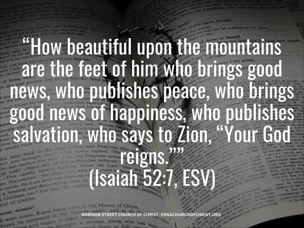 how beautiful upon the mountains are the feet 1