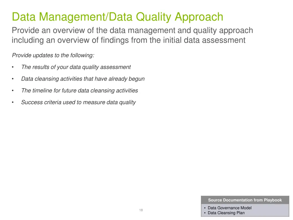 data management data quality approach