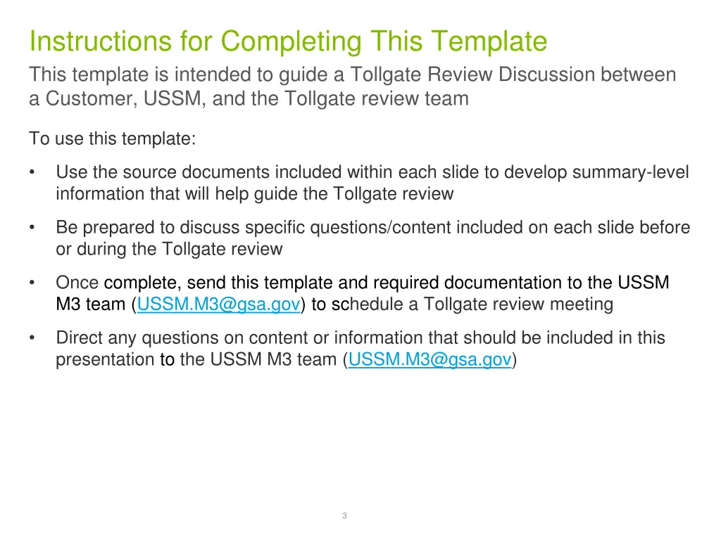 instructions for completing this template