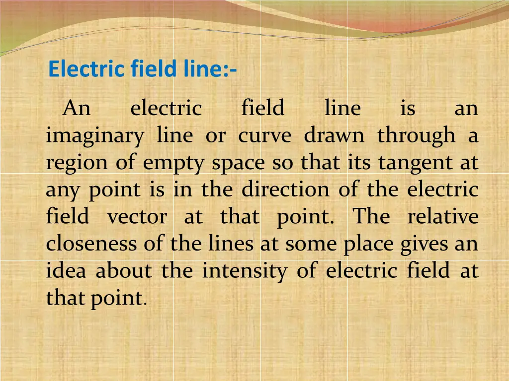 electric field line
