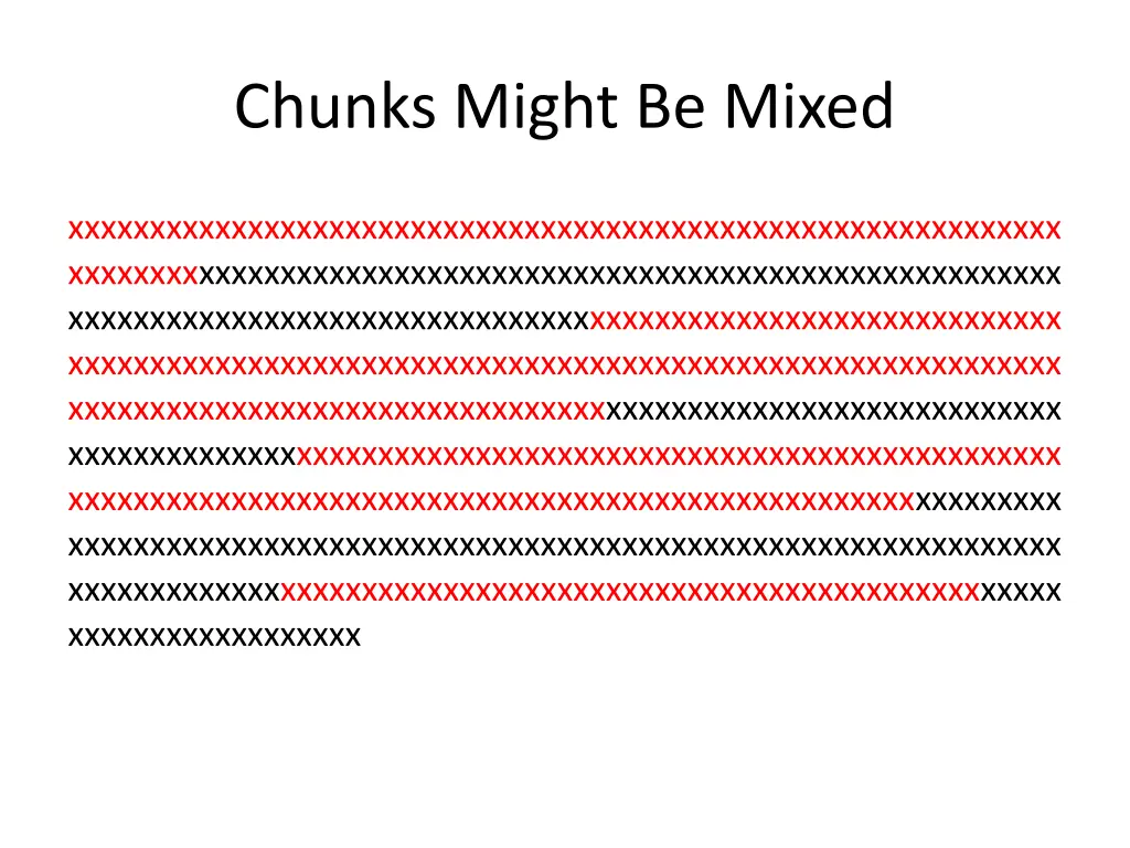 chunks might be mixed