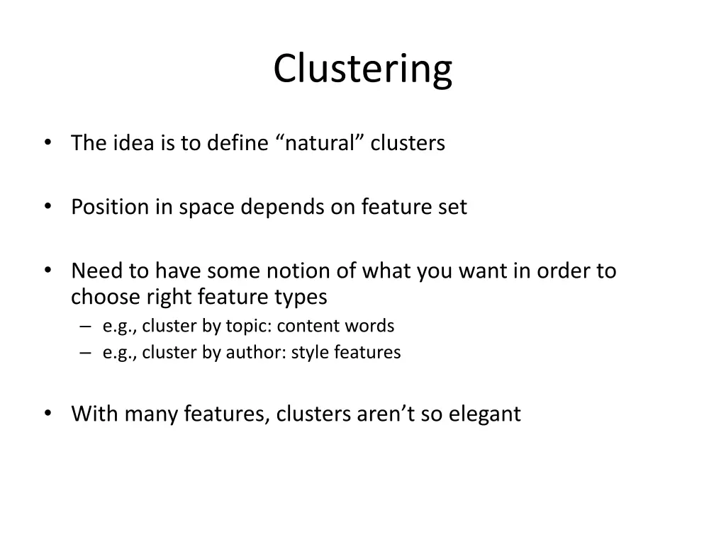clustering