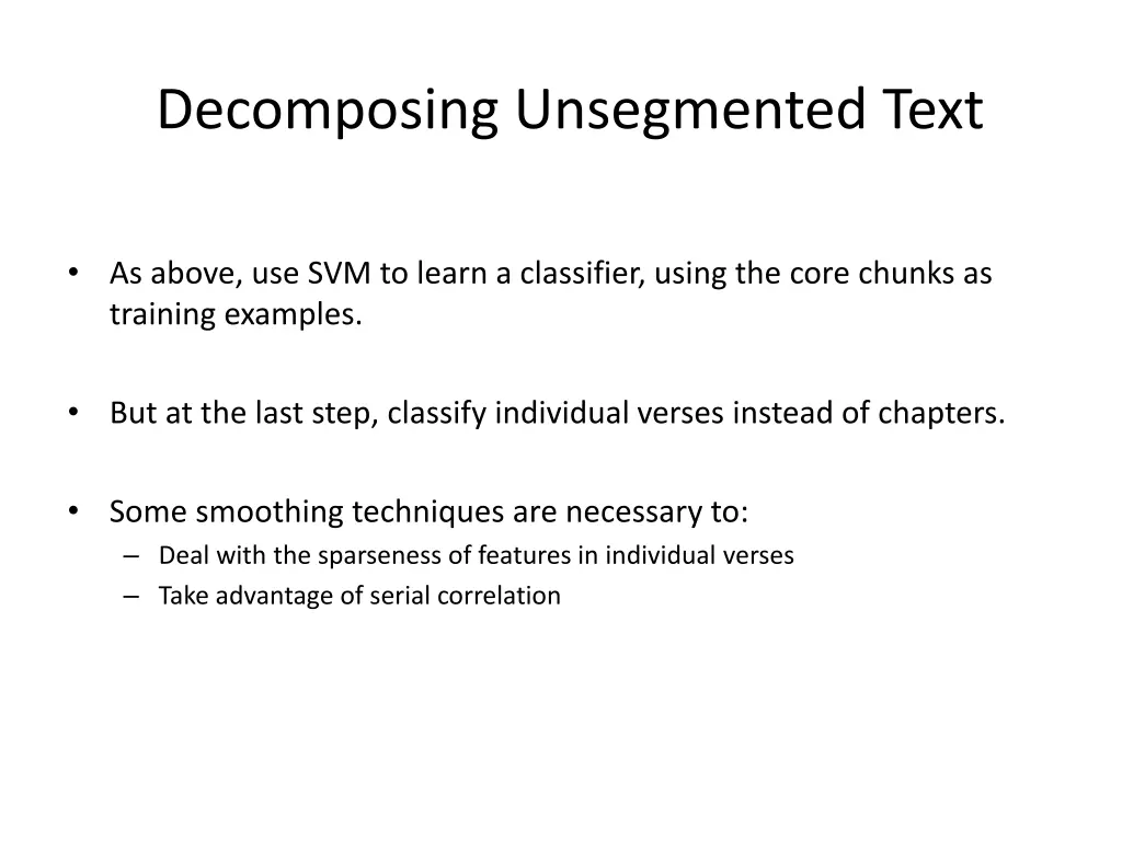 decomposing unsegmented text 2