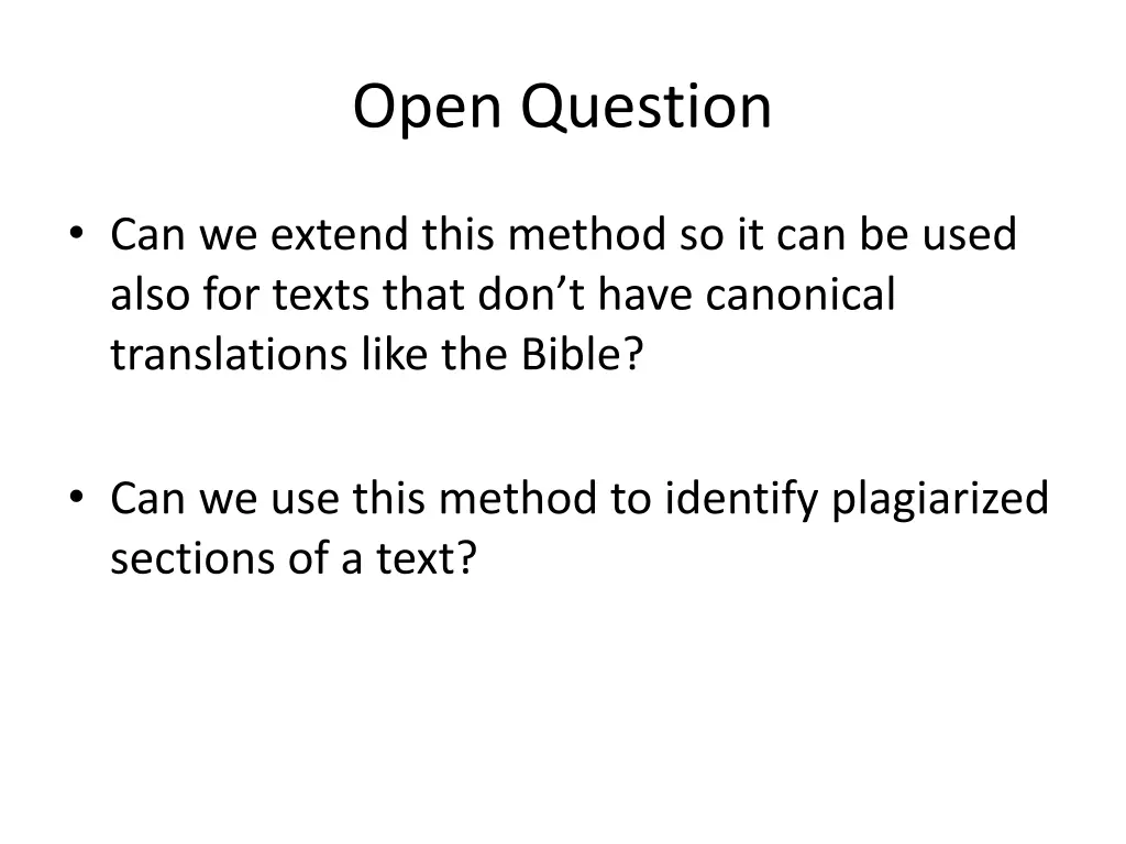 open question