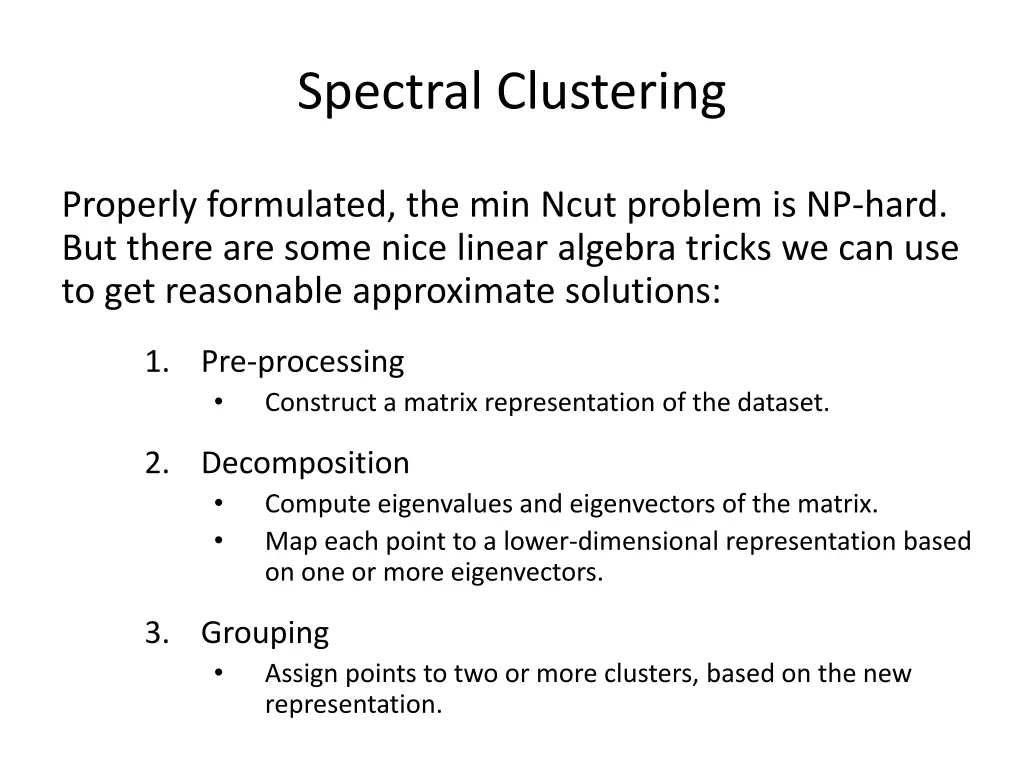 spectral clustering