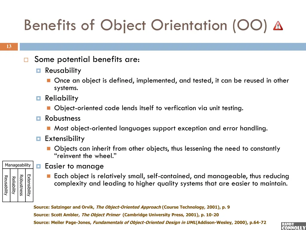 benefits of object orientation oo