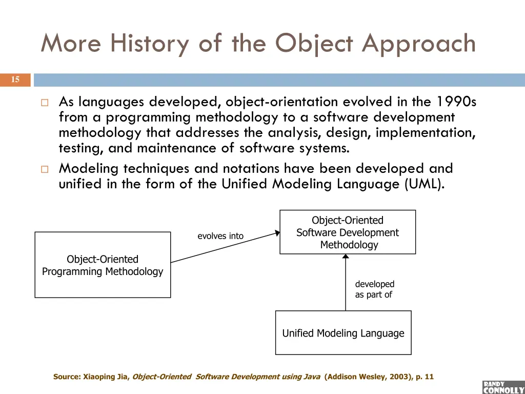 more history of the object approach