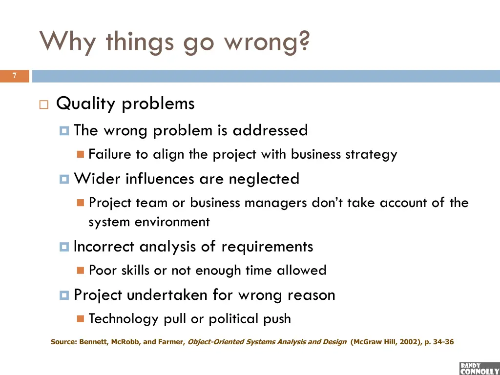 why things go wrong