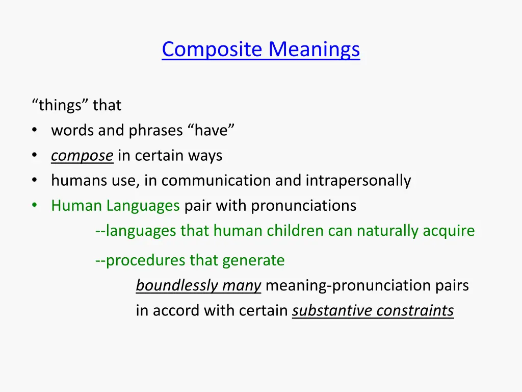 composite meanings