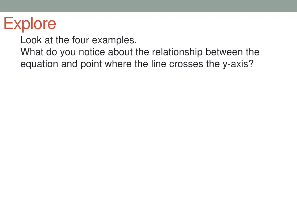 explore look at the four examples what