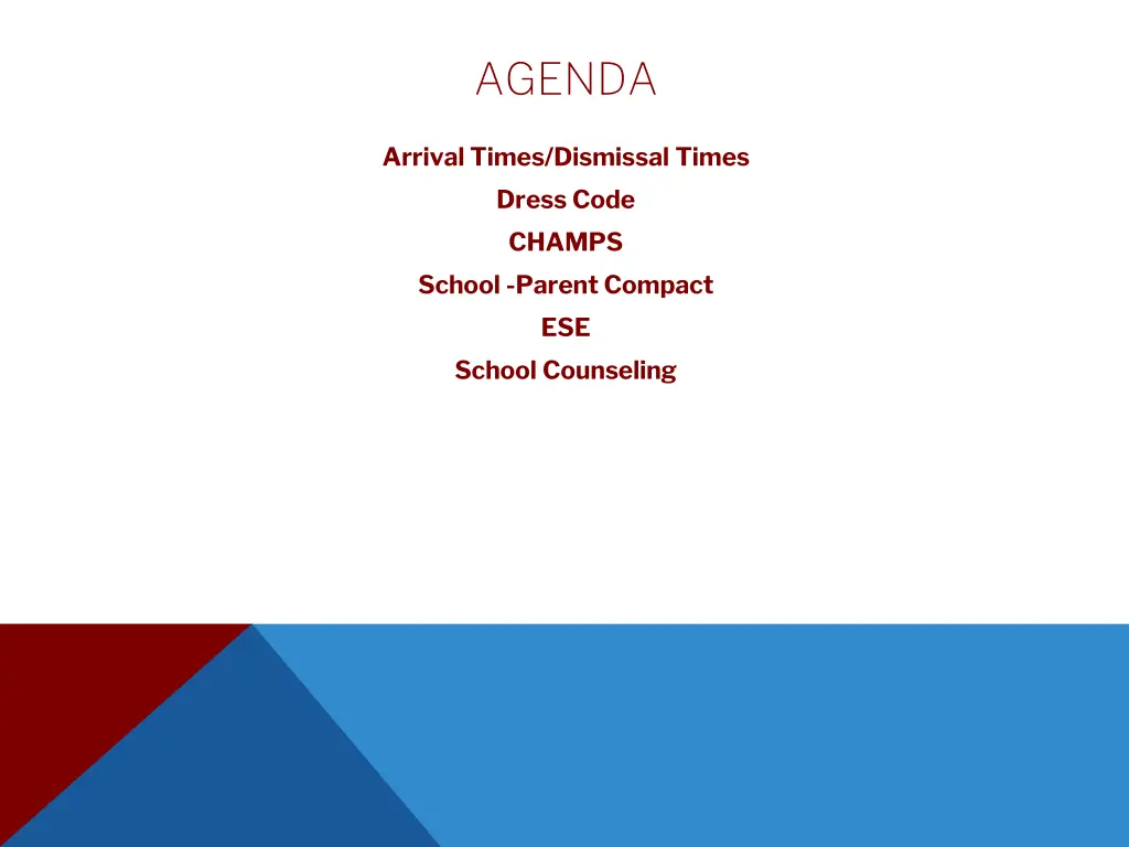agenda