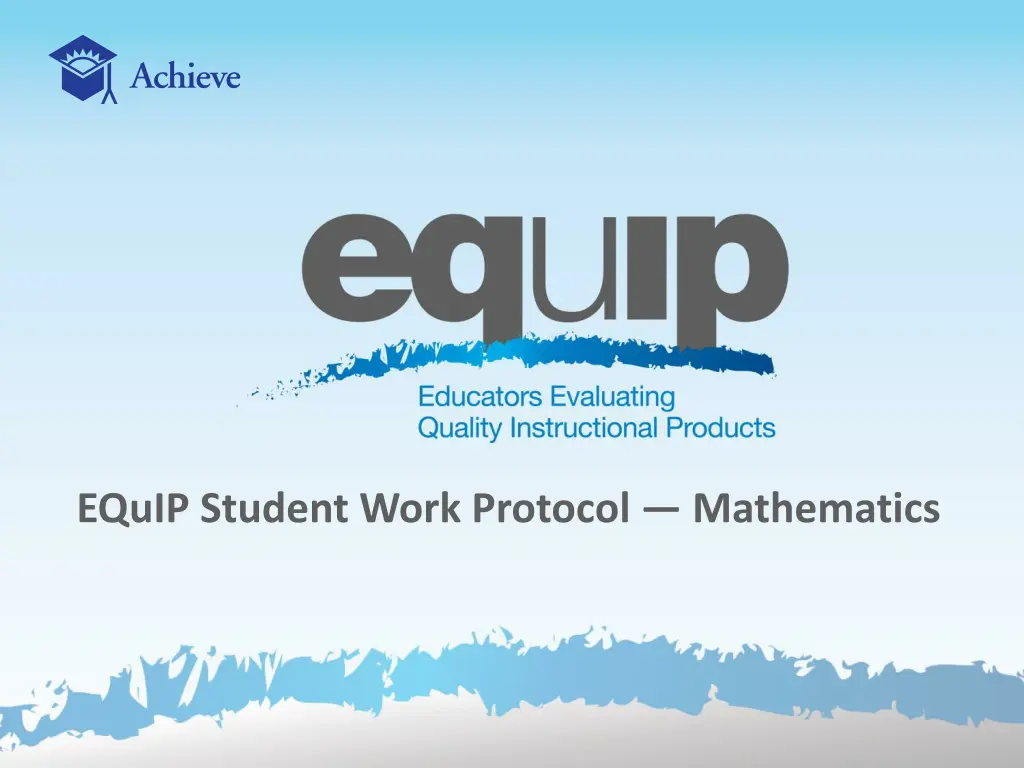 equip student work protocol mathematics