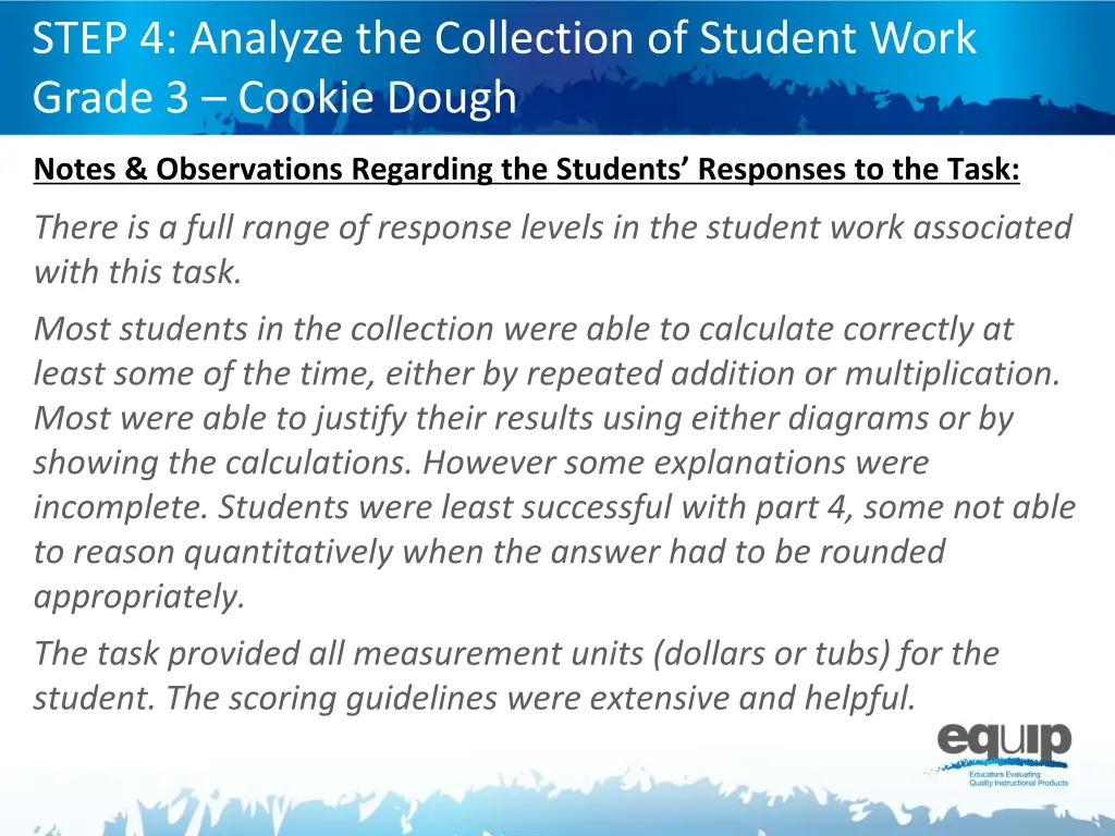 step 4 analyze the collection of student work 2
