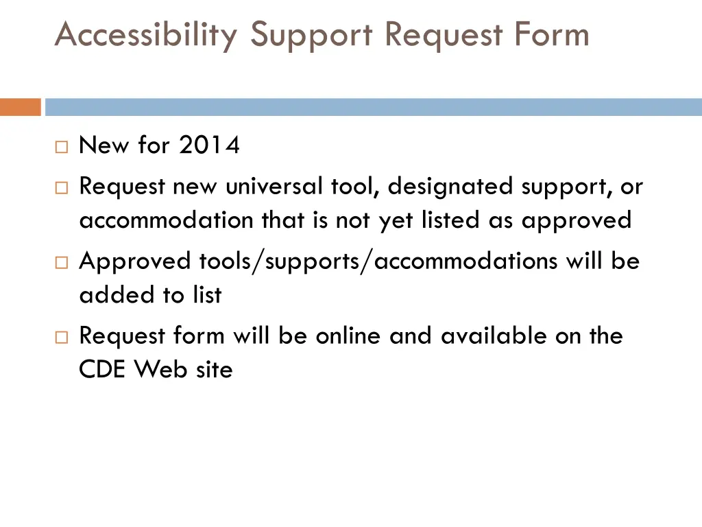 accessibility support request form