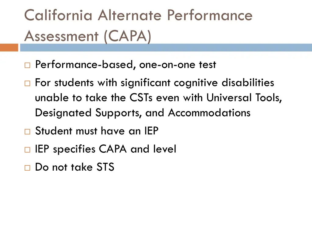 california alternate performance assessment capa