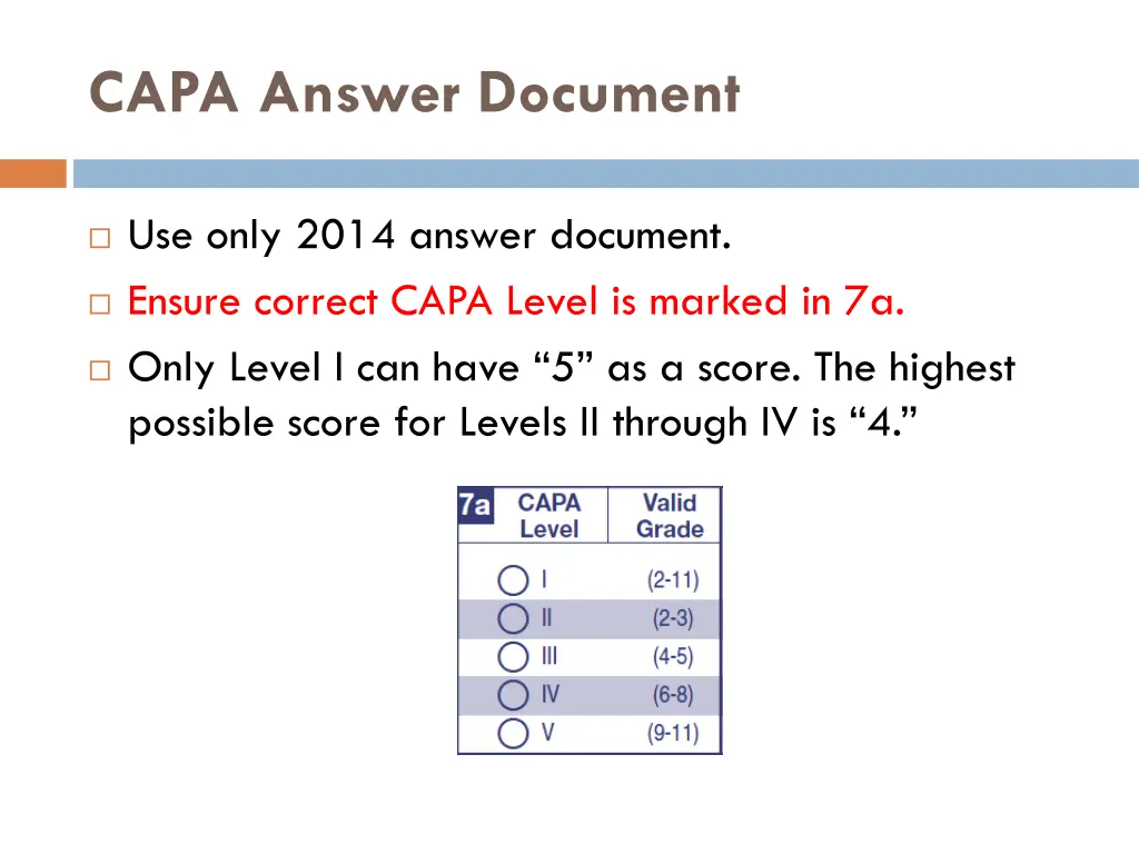 capa answer document