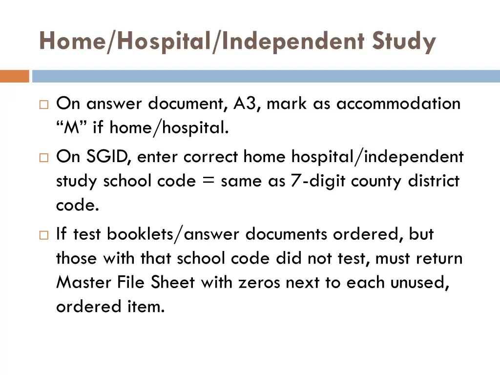 home hospital independent study