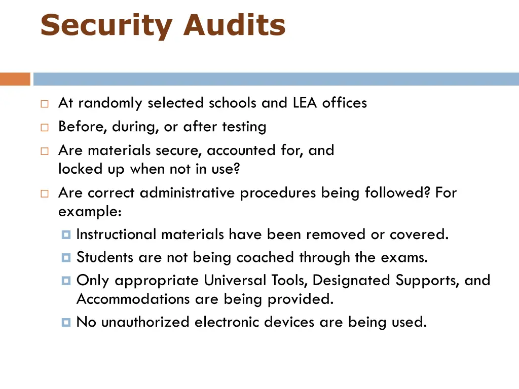 security audits