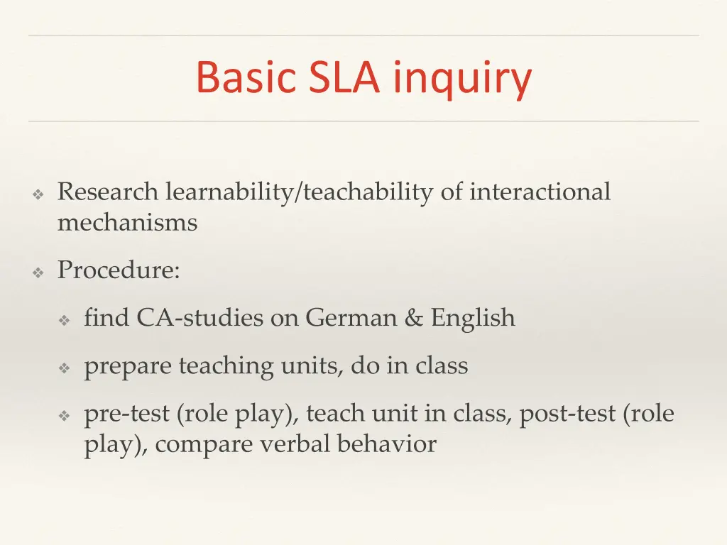 basic sla inquiry