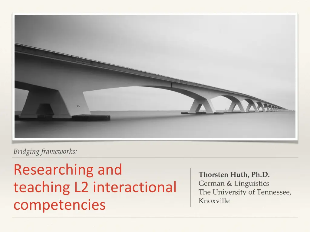 bridging frameworks researching and teaching