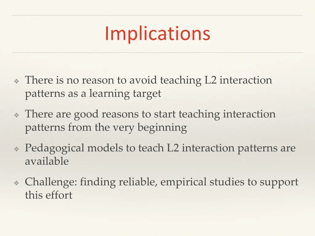 implications