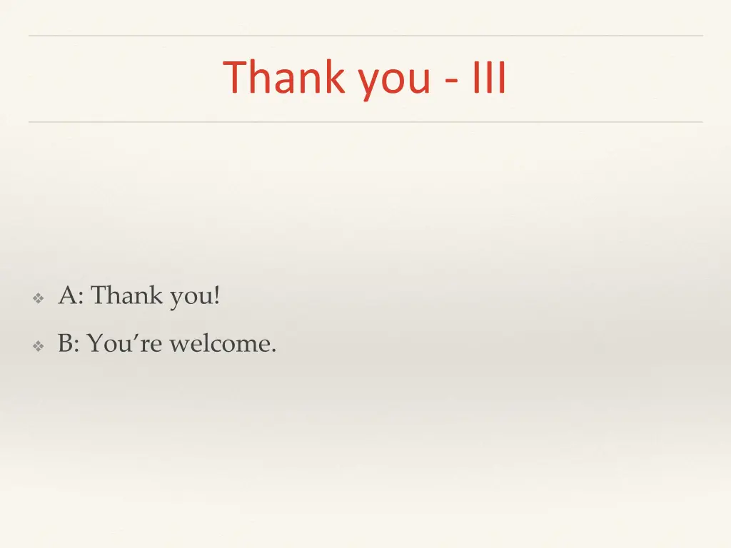 thank you iii
