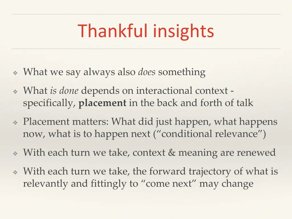 thankful insights
