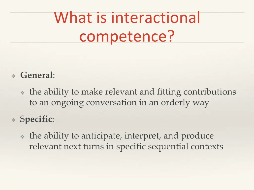 what is interactional competence