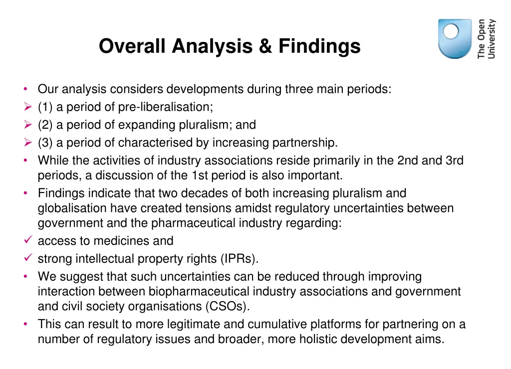 overall analysis findings