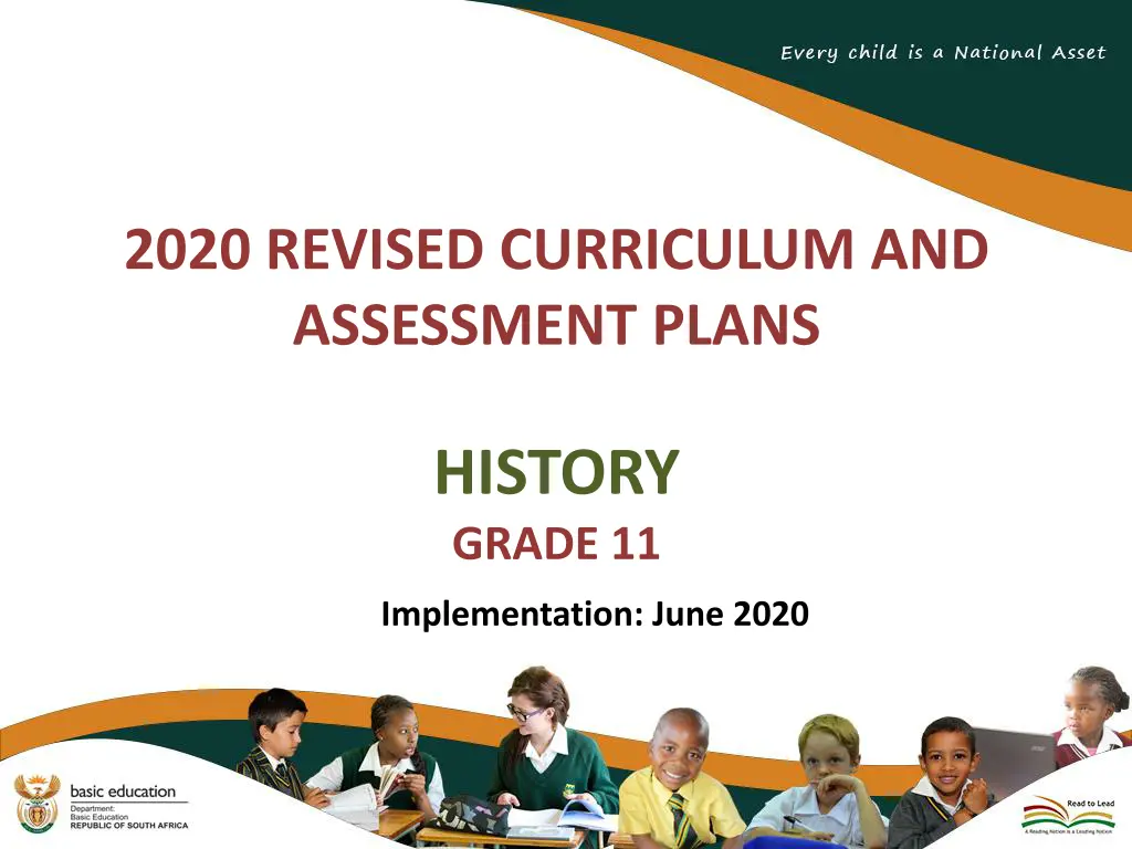 2020 revised curriculum and assessment plans