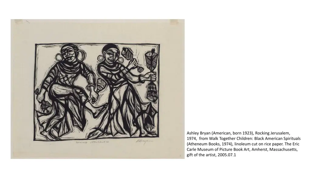 ashley bryan american born 1923 rocking jerusalem