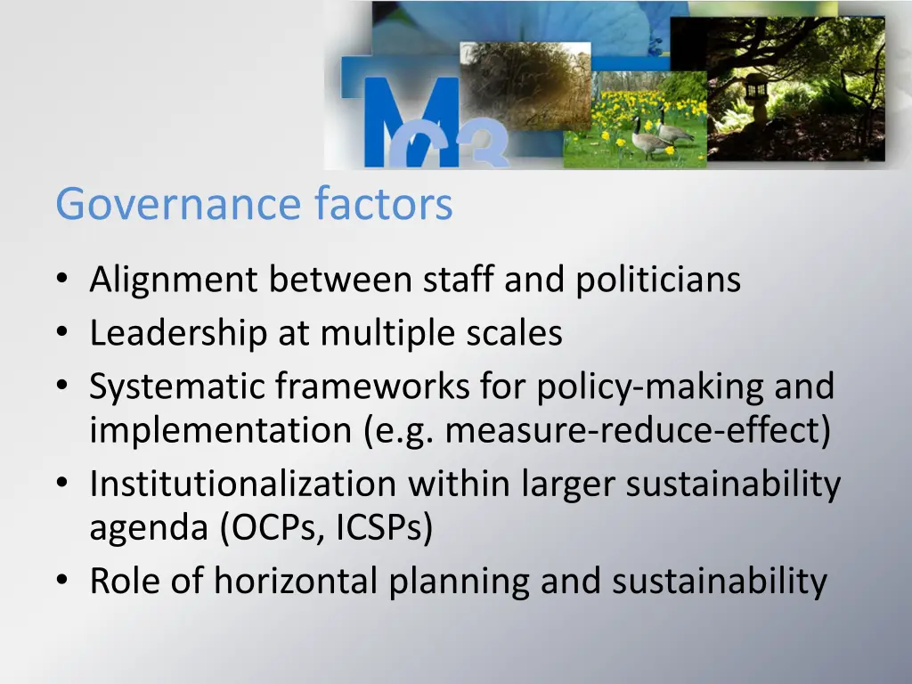 governance factors