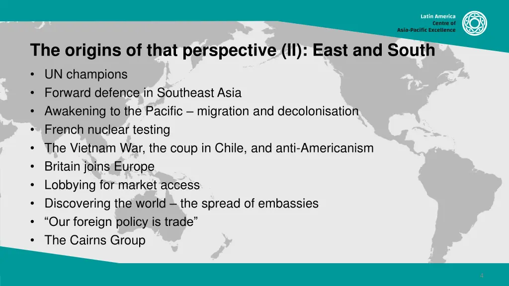 the origins of that perspective ii east and south