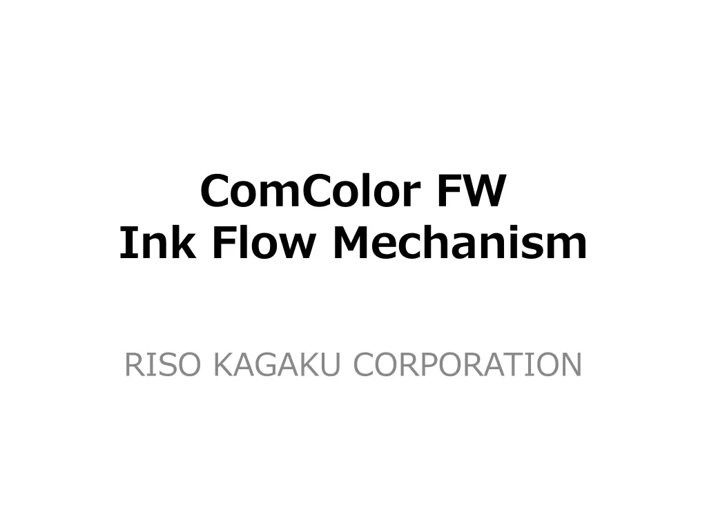 comcolor fw ink flow mechanism