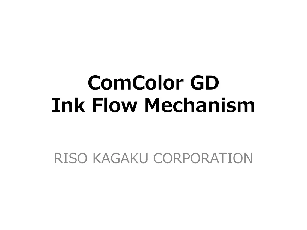 comcolor gd ink flow mechanism
