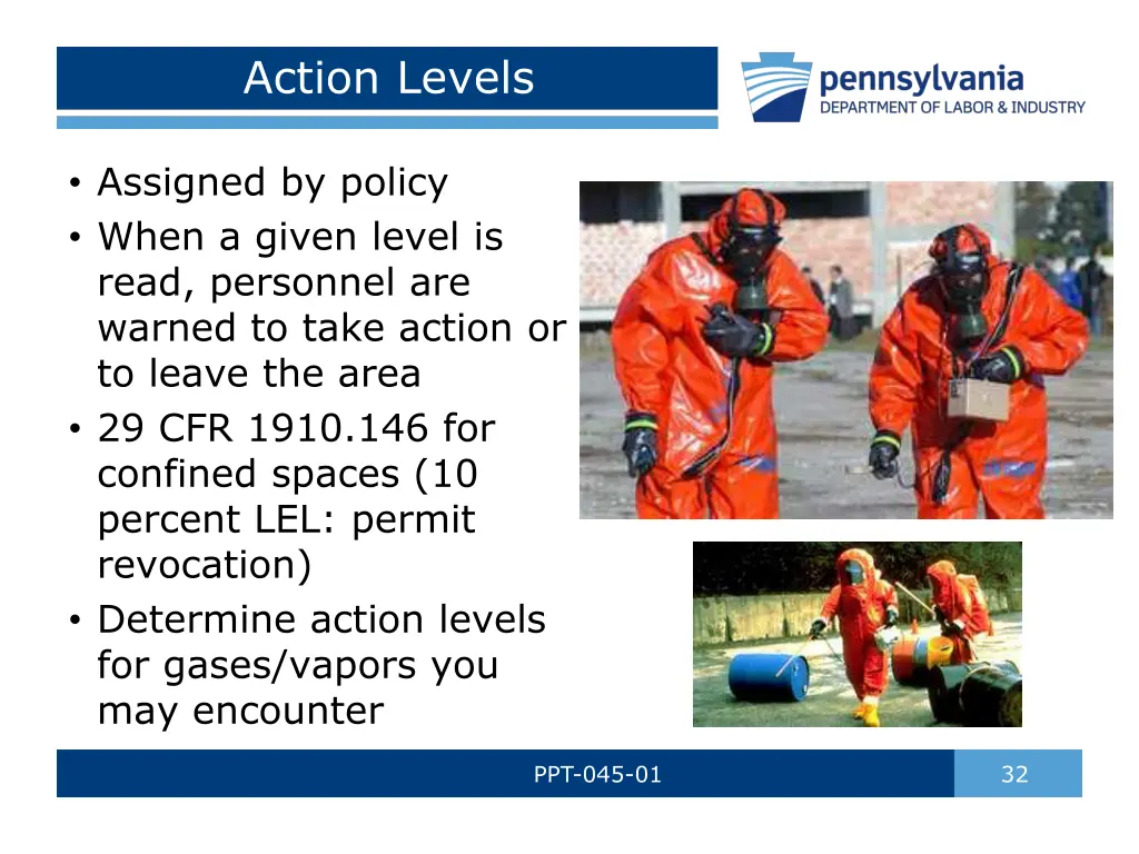 action levels