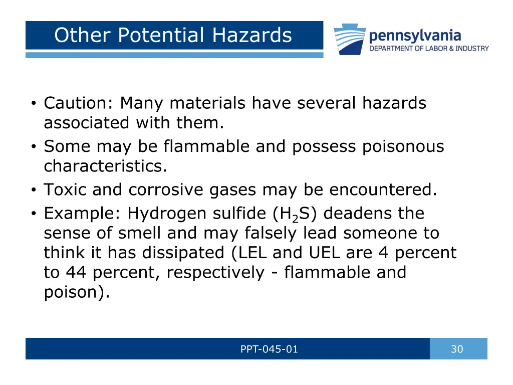 other potential hazards