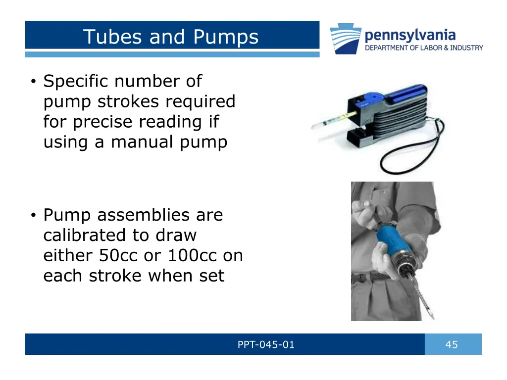 tubes and pumps