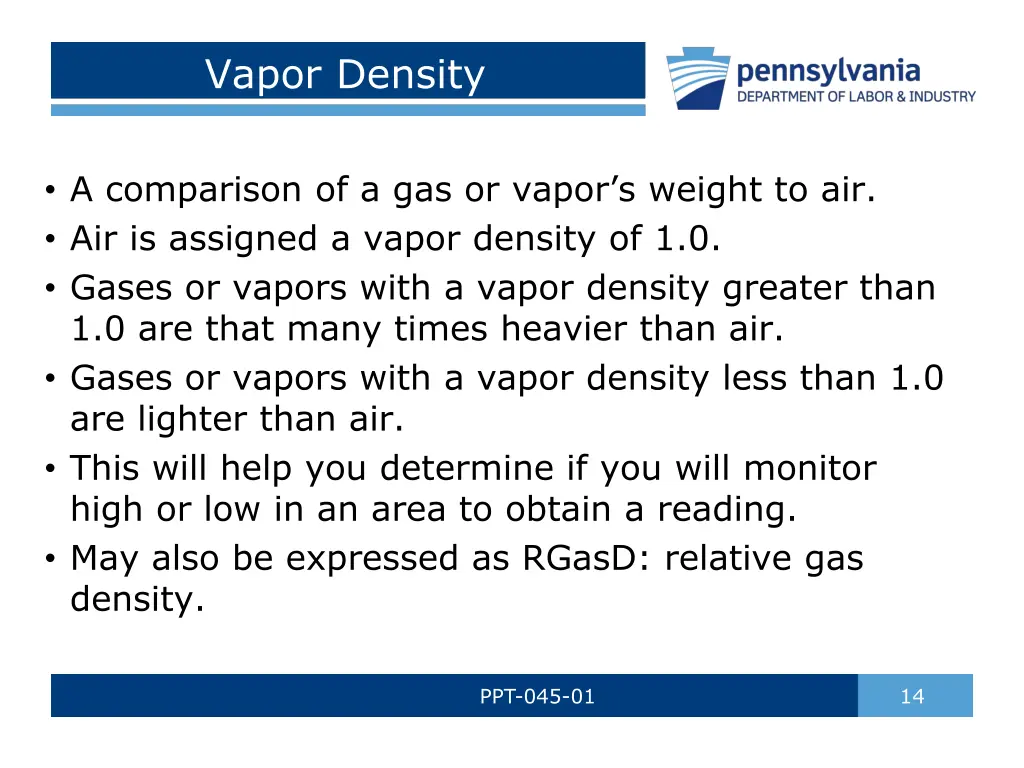 vapor density