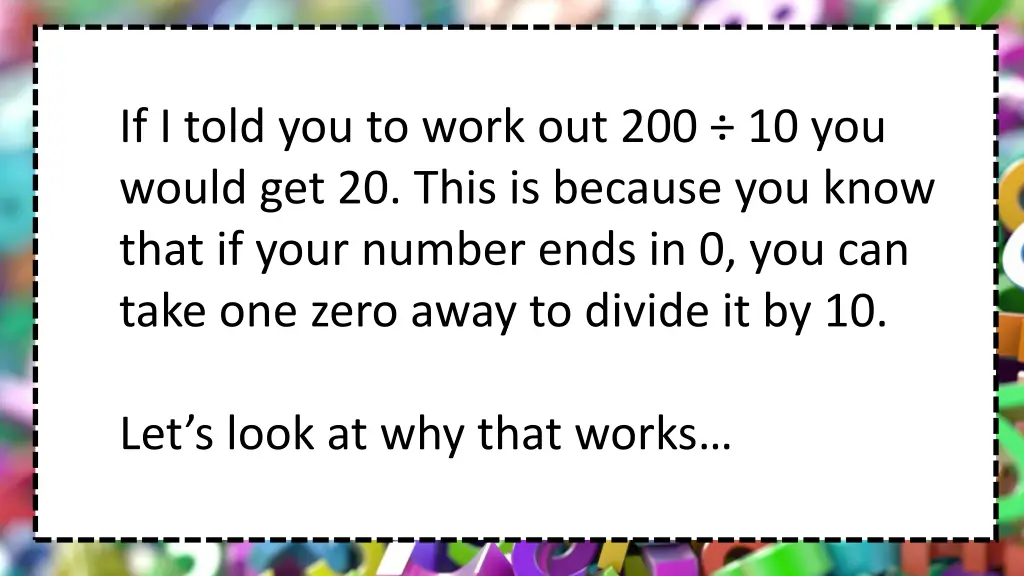 if i told you to work out 200 10 you would