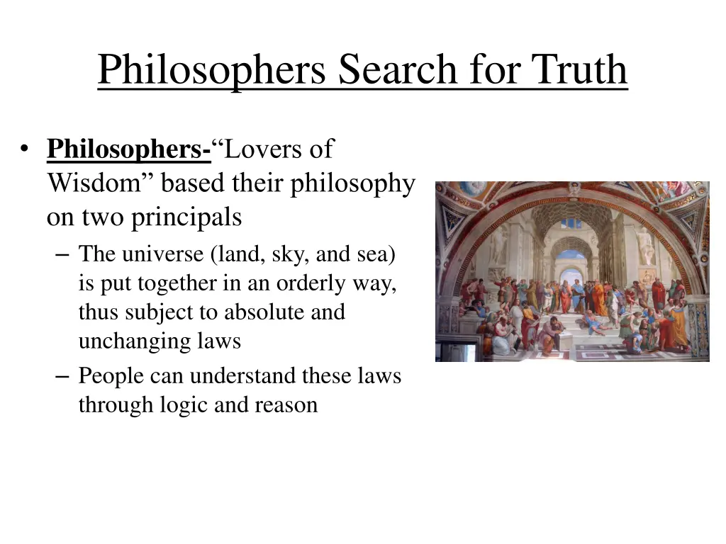 philosophers search for truth