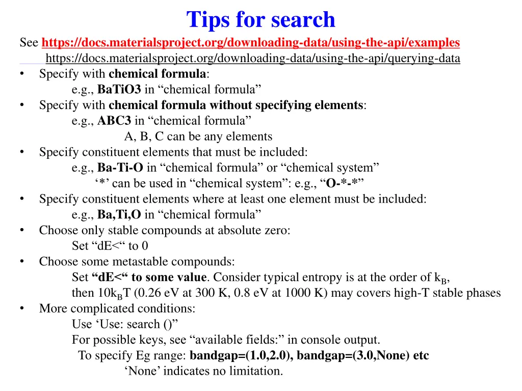 tips for search