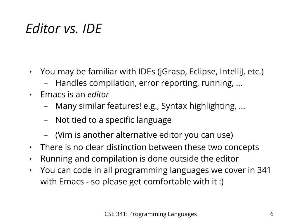 editor vs ide