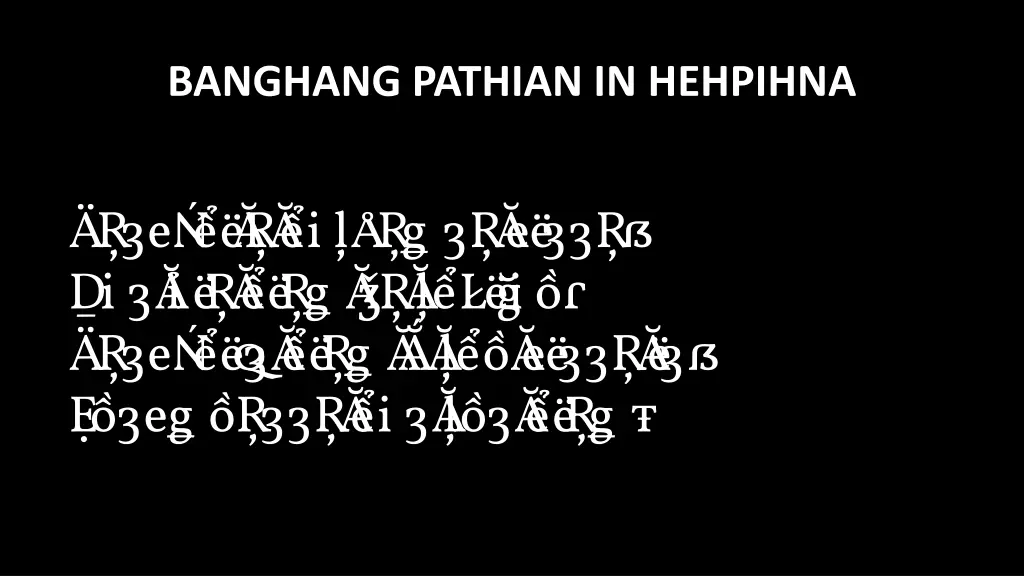 banghang pathian in hehpihna 1