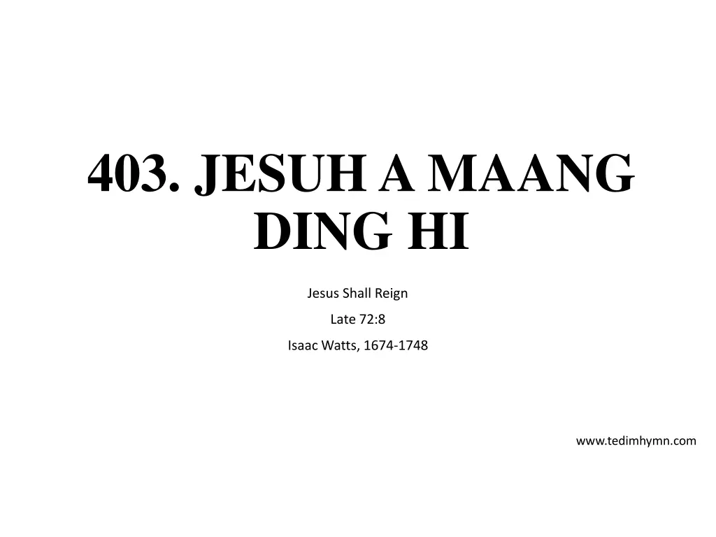 403 jesuh a maang ding hi