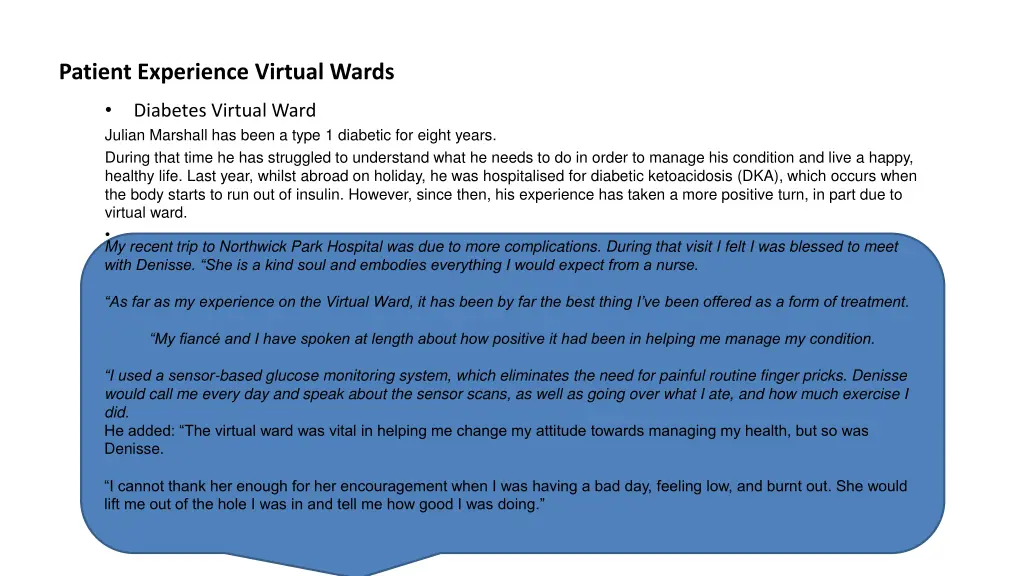 patient experience virtual wards 1