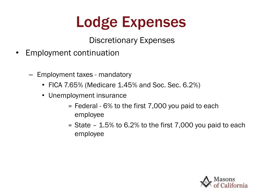 lodge expenses 4