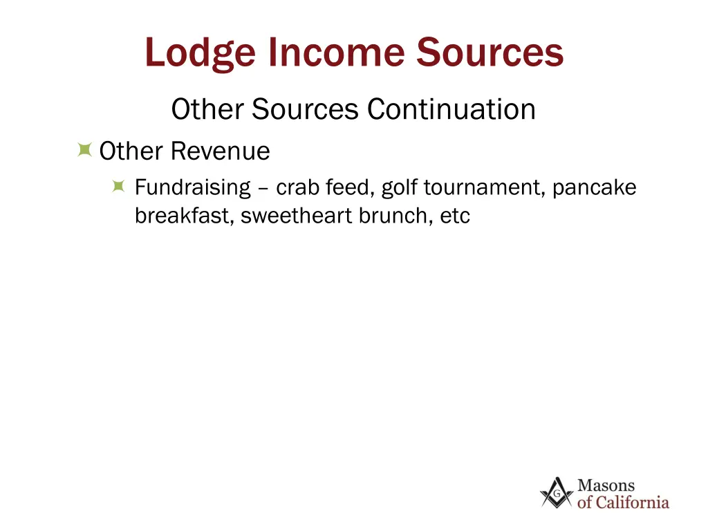 lodge income sources other sources continuation 1