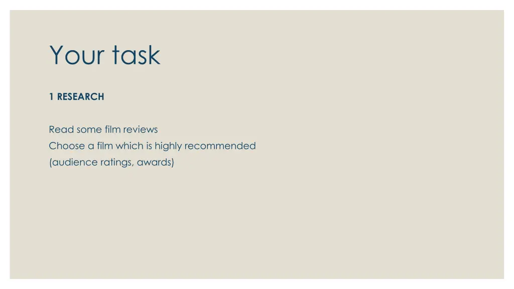 your task