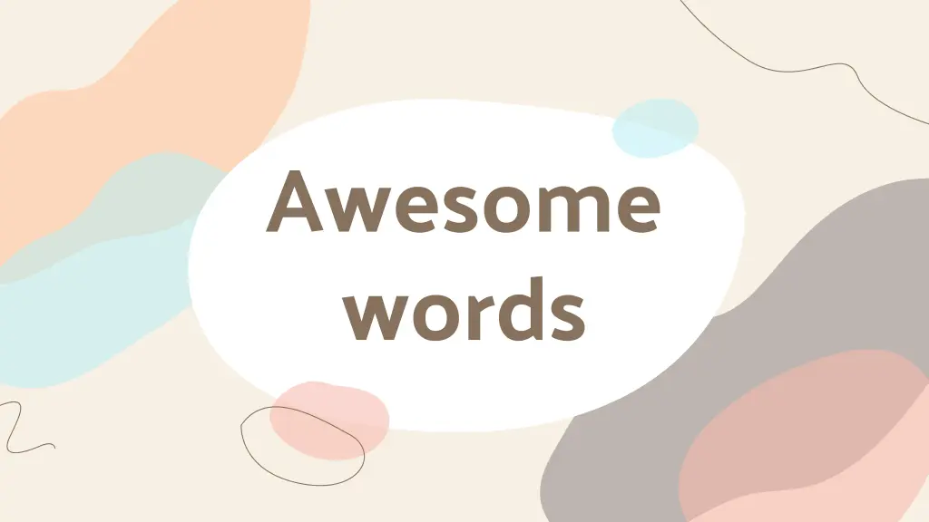 awesome words